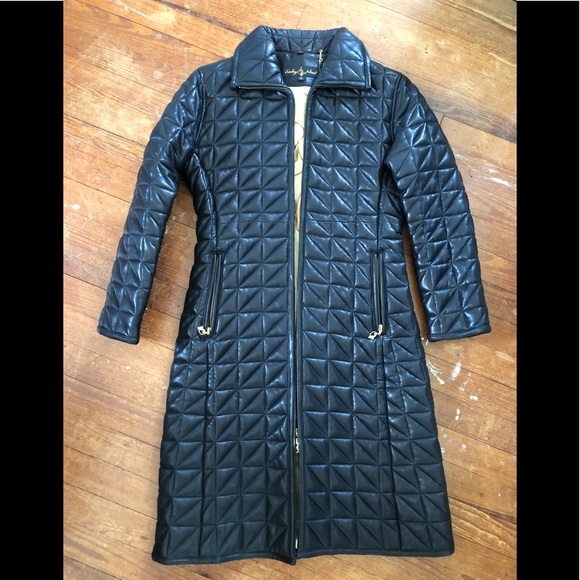 Baby Phat Jackets & Blazers - Baby Phat Quilted Leather Long Coat